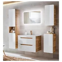 Lomadox LUTON-56 5-tlg. Hochglanz Weiß