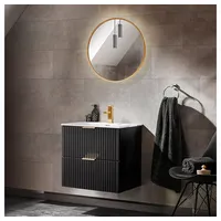 Lomadox - Waschplatz Set mit 61cm Waschtisch und rundem