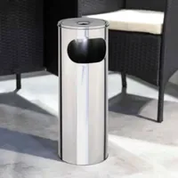 Hi Standaschenbecher Edelstahl Silber