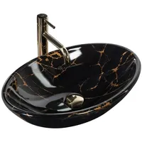 REA Pamela Black Marble Shiny