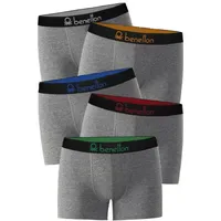 BENETTON Boxershorts grau XXL 5er Pack