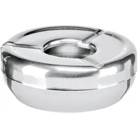 Hi Haushalt International Aschenbecher Ø12cm Edelstahl silber,