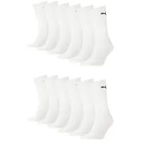 Puma UNISEX Crew Socken Sport 12-Pack weiß - 35-38