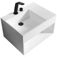 Bernstein - Wandwaschbecken PB2158 Mineralguss 60x46x35cm Weiß matt mit