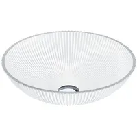 Doporro Waschbecken Glas Aufsatzwaschbecken BxTxH: 40x40x12 in Transparent Waschplatz