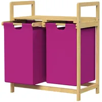 ML-Design Wäschekorb mit 2 Fächern 60 L Wäschetruhe