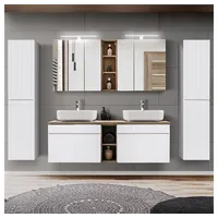 Lomadox IRAKLIO-56 2-tlg. Weiß mit Vintage Eiche