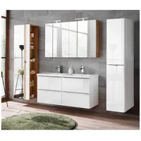 Lomadox TOSKANA-56 4-tlg. Hochglanz Weiß