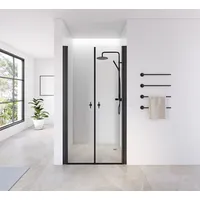 Home Deluxe - Duschabtrennung LAVEA - Klarglas Schwarz -