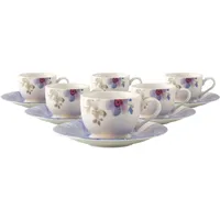 Villeroy & Boch Mariefleur Gris Basic Espressotasse mit Untertassen