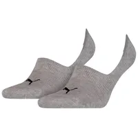 Puma 2P Unisex Mid Cut Footie Socks grau 39/42
