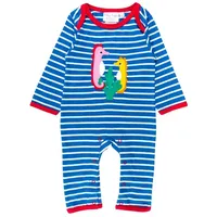 Toby Tiger Schlafanzug mit Seepferdchen Applikation in blau |