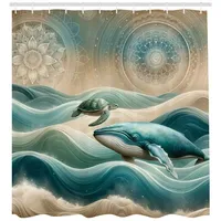 ABAKUHAUS Duschvorhang 175 x 180 cm blau