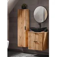 Lomadox Badmöbel-Set ADELAIDE 3-tlg. Eiche