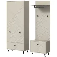 VCM Notes Garderobenmöbel Set matt beige - Beige