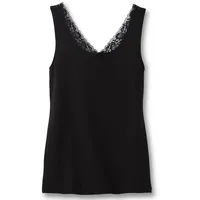 CALIDA Natural Comfort Lace Tank Top Schwarz Baumwolle Small