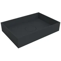 Bernstein - Aufsatzwaschbecken TWA112 Mineralguss Schwarz matt 80cm