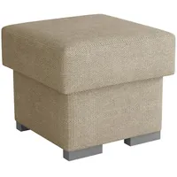 Mirjan24 Polsterhocker, Natur, Textil, Quadratisch, 50x45x50 cm, Wohnzimmer, Hocker,