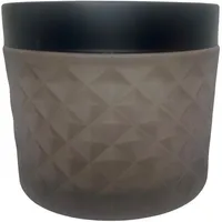 Emilja Sturmaschenbecher Windaschenbecher Glas taupe- schwarz