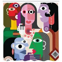 ABAKUHAUS Duschvorhang 175 x 180 cm bunt