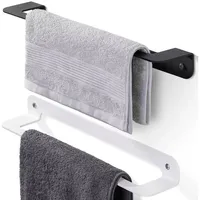 LAMO MANUFAKTUR Handtuchhalter HLW Handtuchstange massiv Industriestahl pulverbeschichtet, pulverbeschichtet,
