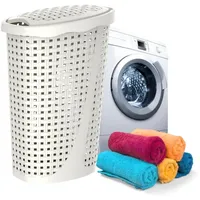 GarPet Wäschekorb Wäschesammler Wäschekorb mit Deckel plastik Wäschetonne Wäschetruhe
