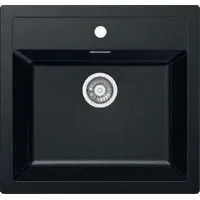 Franke Sirius SID 610 rechts Auflagespüle schwarz Handbetätigung 560