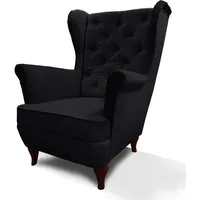 Beautysofa Ohrensessel FALCO Chesterfield Textil 82 x 102 x