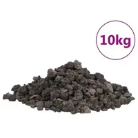VidaXL Lavagranulat 10 kg Schwarz 1-2 cm