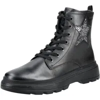 GEOX J KIDDARTAH Girl A Ankle Boot, Black/DK Silver,
