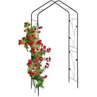 Relaxdays Rosenbogen Metall, Torbogen Garten, HxBxT: 213 x 106