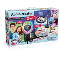 CANAL TOYS Creator-Studio 2-in-1 Videoleuchte mit mehrfarbigem LED-Ring, Halterung