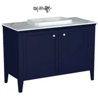 Vitra Valarte Einbauwaschtisch-Möbel-Set 65774 118x52x87,5cm, 2 Türen, Korpus stahlblau/Waschtisch