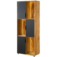 MASSIVMOEBEL24.DE Standregal 76 x 43 x 203 cm Beige