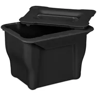 Relaxdays Biomülleimer Küche, 5 l, schwarz - Schwarz