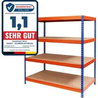Mammut Weitspannregal Blau-Orange Traglast 1200 kg 200 x 150