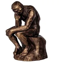 Aubaho Skulptur der Denker nach Rodin Eisen Eisenfigur Figur