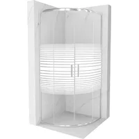 Mexen Rio halbrunde Duschkabine 70 x 70 cm, Gestreift,