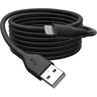 Digitus Lightning Silikon Anschlusskabel, USB-A - Lightning 2m, Schwarz