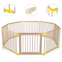 BABY VIVO Laufgitter aus Holz 8 Elemente - individuell
