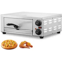 Vevor Kommerzieller Pizzaofen Backofen 305mm Edelstahl Elektrisch 2 Drehknöpfe