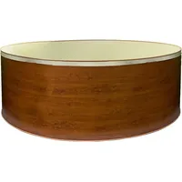 Waterman Stahlwandpool rund 350x120 cm, Stahl 0,4 mm Holzoptik,