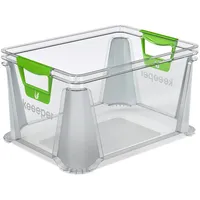KEEEPER Aufbewahrungsbox Luis Transparent mit Softgriffen, 39 x 29