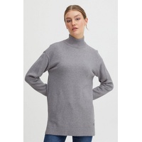Oxmo Strickpullover OXRatina 21800097-ME Feinstrick-Rollkragenpullover in Grau | Gr.: