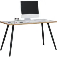 VCM my office Salia Schreibtisch weiß rechteckig, 4-Fuß-Gestell schwarz