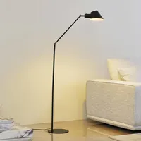 LINDBY Stehleuchte Corali, schwarz, Metall, Höhe 176,5cm