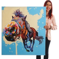 MCW Ölgemälde, Mehrfarbig, Textil, 90x100 cm, Bilder und Zubehör,