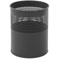 Proregal Papierkorb aus Metall | 10 Liter, HxØ 27,5x23,5cm