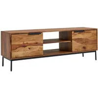 KADIMA DESIGN TV-Kommode für 60 Zoll Fernseher, Sheesham Massivholz,