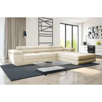 Goldstoff Ecksofa VENUS TWIN, - Ecksofa mit Schlaffunktion Bettkasten,